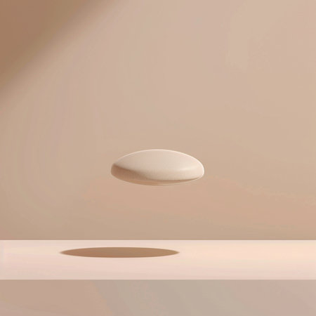 Minimalist abstract background, primitive geometrical forms, pastel colors, 3D render.の素材