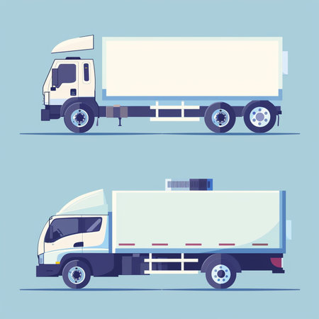 Truck and lorry vector illustration. Truck and lorry vector illustration.のイラスト素材