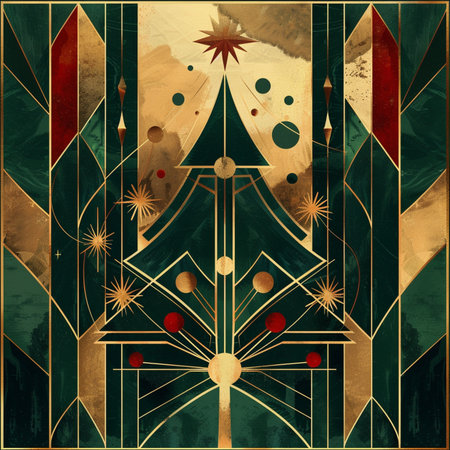Vintage Christmas background with snowflakes and stars. Vector illustration.の素材
