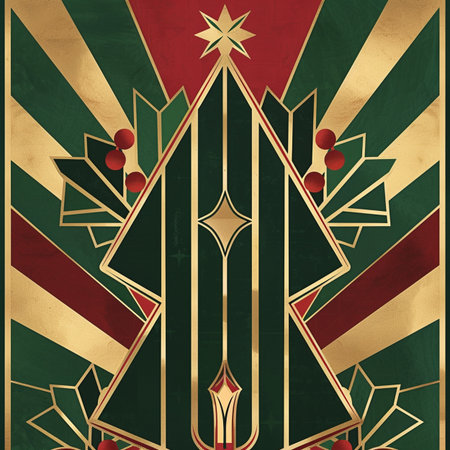 Grunge christmas background with christmas tree and stars.の素材