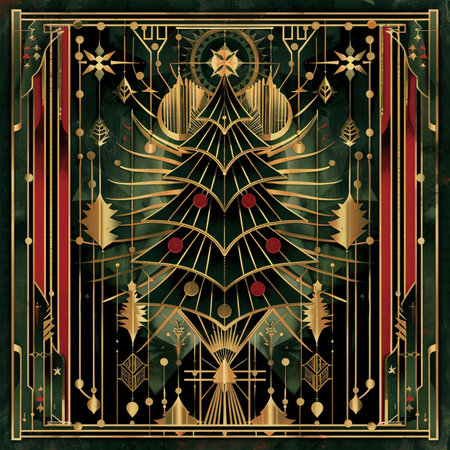 Vintage ornament on a dark green background. Vector illustration. EPS 10の素材