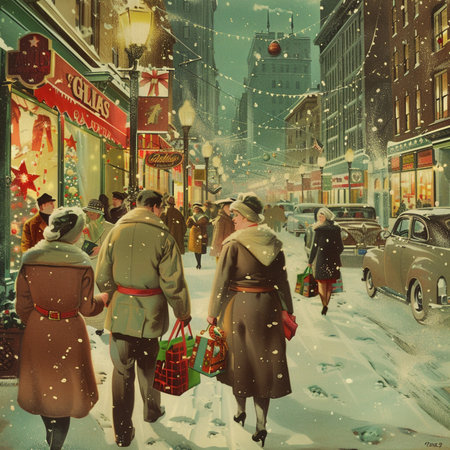 People walking on the streets of New York.の素材