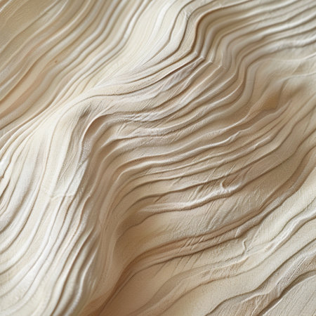 close up of beige silk fabric texture as background for your designの素材