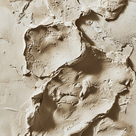 The texture of the plaster is beige. Abstract background for design.の素材