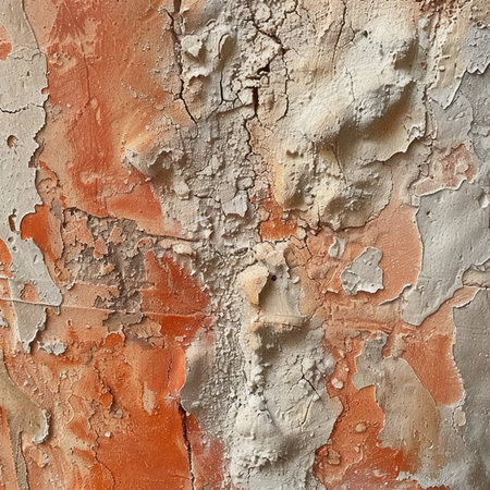 Abstract background of old wall with peeling paint. Close-up.の素材