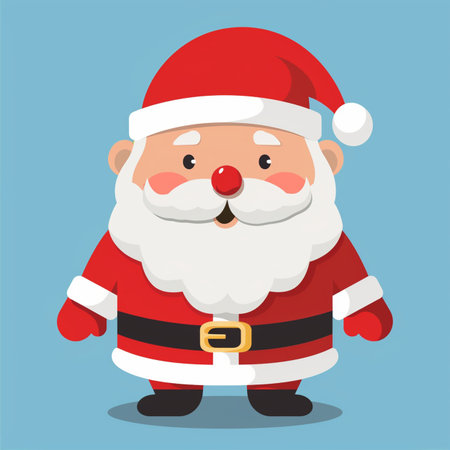 Santa Claus. Merry Christmas and Happy New Year. Cartoon vector illustrationのイラスト素材