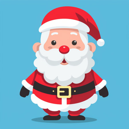 Santa Claus character. Christmas and New Year theme. Vector illustration in flat styleのイラスト素材