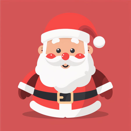 Santa Claus character. Christmas and New Year. Vector illustration in flat styleのイラスト素材