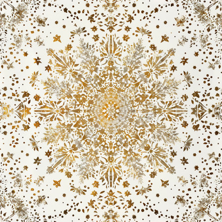 Christmas snowflakes on a white background. Christmas seamless pattern.の素材