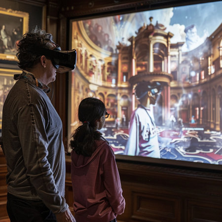 Unidentified people visit the Museum of Natural History in Vienna.の素材