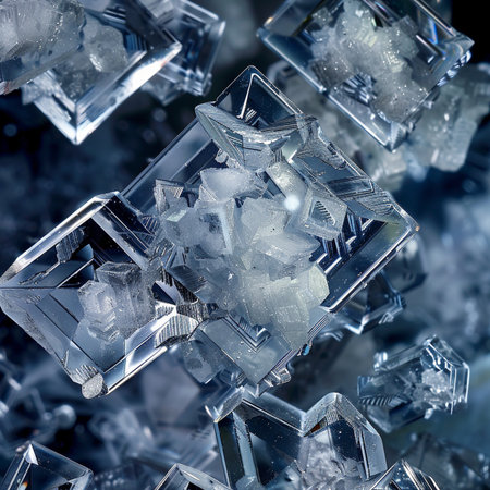 ice cubes close-up macro background high quality big size 3dの素材
