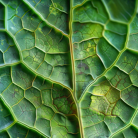 Macro shot of green leaf texture. Abstract background and texture for design.の素材