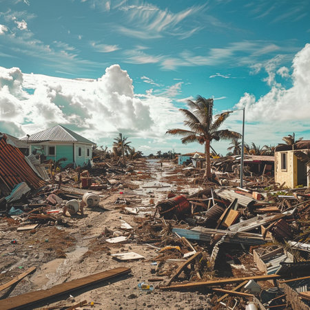 Abandoned houses on the coast of the Atlantic Ocean in Costa Ricaの素材