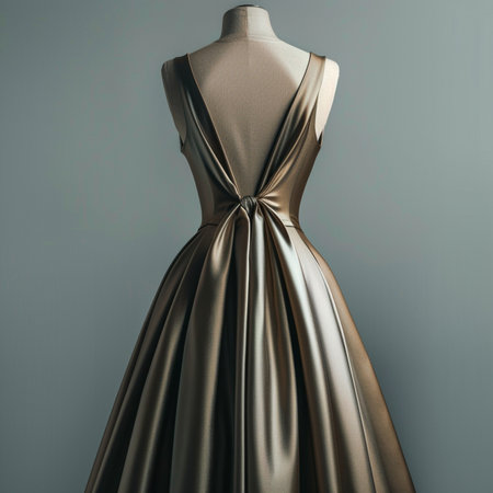 Fashionable evening dress on a mannequin. 3d renderingの素材