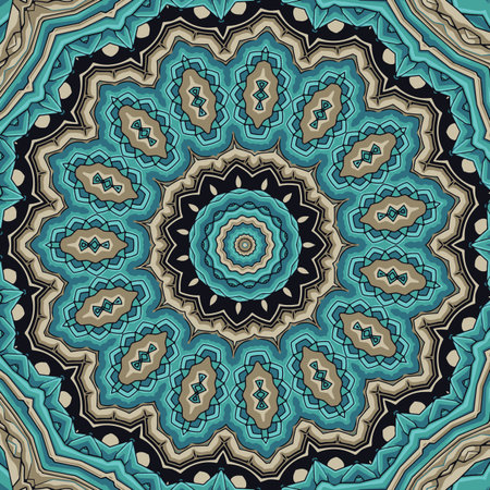 Decorative stylized floral geometric background. Tribal ethnic ornate decoration. Arabic, indian,...
