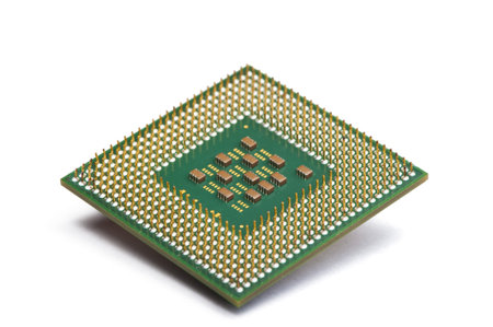 CPU Processor chip on white isolated