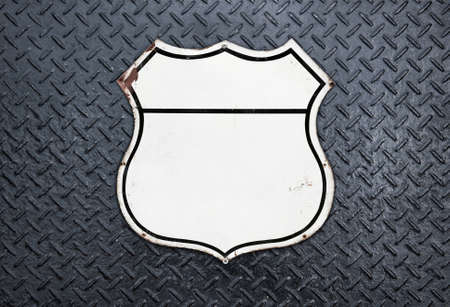 Labels on black diamond iron plateの写真素材