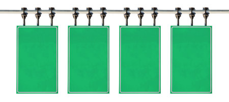 Blank green road signの写真素材