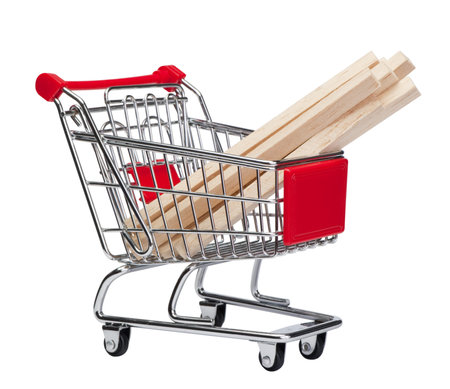 Construction market  Isolated on white with clipping pathの写真素材