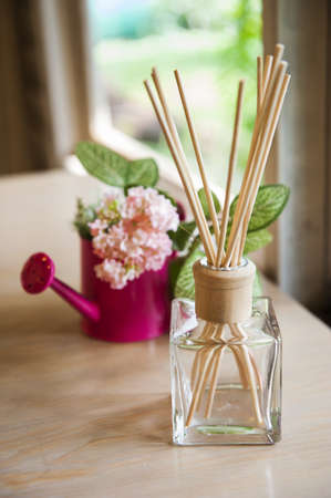 Aromatherapy essential oil bottlesの写真素材