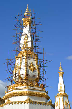 Pagoda in Wat Pha Namthip Thep Prasit Vararamの写真素材