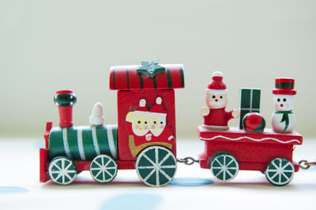 A toy train delivery christmas gift box