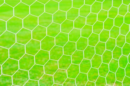 Football soccer goal net backgroundの写真素材