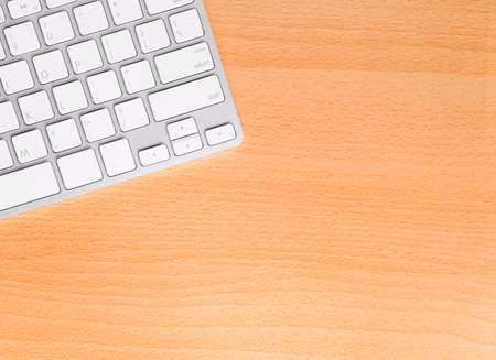 Directly above view of a office table with computer keyboardの写真素材