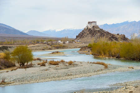 Stakna monastery, Ladakh, Jammu and Kashmir, Indiaの写真素材