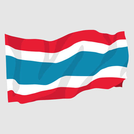Vector illustration of Thailand flag sign symbolのイラスト素材