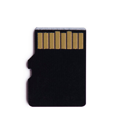 Micro SD memory card. Isolated on white background.