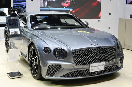 Bangkok, Thailand - December 3, 2018 : The Bentley new Continental GT in the big event car show...