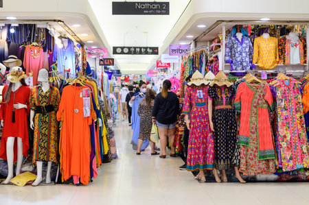 Bangkok, Thailand - January 29, 2020 : Platinum Mall is the biggest shopping mall in Bangkok