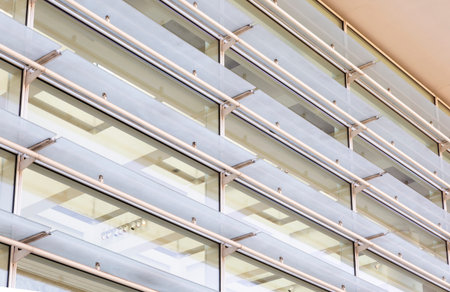 modern palace with large windows resembles a bank or an art museum