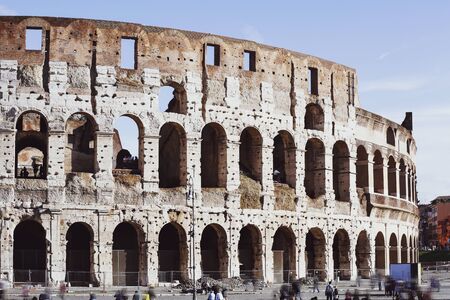 Roma, Italy, 25/11/2019:  The famous Colosseum of Rome admired and visited by tourists from all over the world, travel photosのeditorial素材