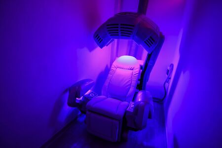 body tanning machine with sunlight lampsの写真素材