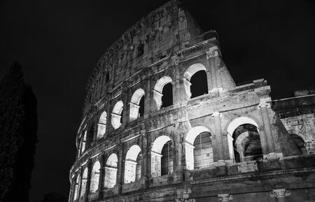 Roma coliseum in the nightの写真素材