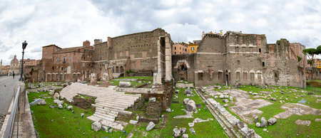 Roma, Italy, 27/11/2019: Ruins of the ancient market of Trajan in the city center of Rome, travel reportageのeditorial素材