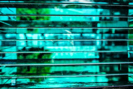 Irregular shapes through a glass plate.の写真素材