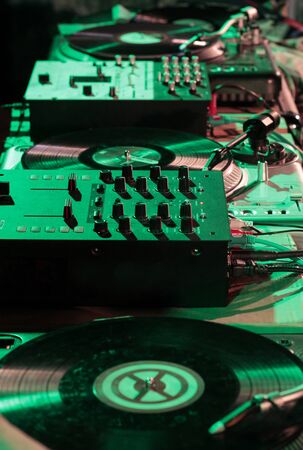 Mixer and musical instruments to create electronic music.の写真素材