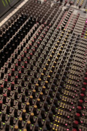 Electronic mixer used to create music from a djの写真素材