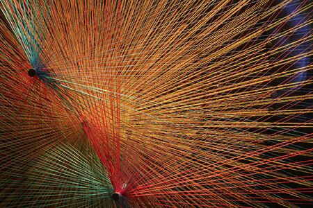 multi coloured threadsの写真素材