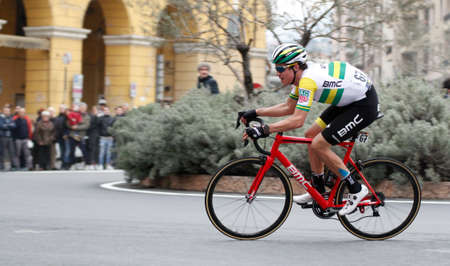 Imperia, IM, Liguria, Italy - March 19, 2016: An important cycling race in a small town in Italy in March. The name of the competition is Milano-Sanremo 2017のeditorial素材