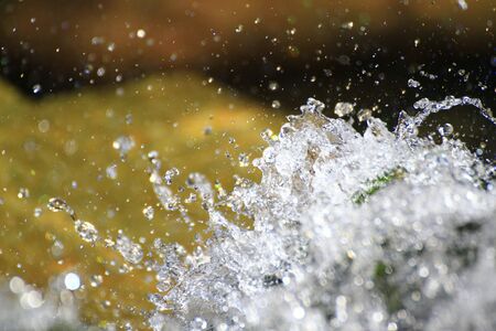 detail of water droplets of the waterfallの写真素材