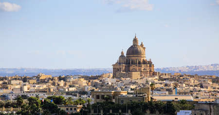 View of the city of Gozo in the island of Maltaの写真素材