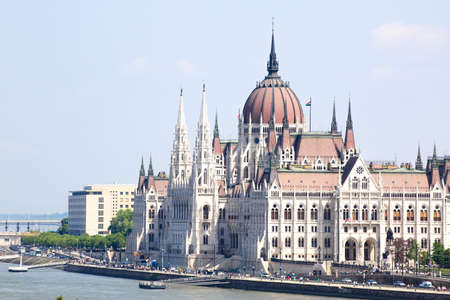 View of the Budapest Parliamentの写真素材