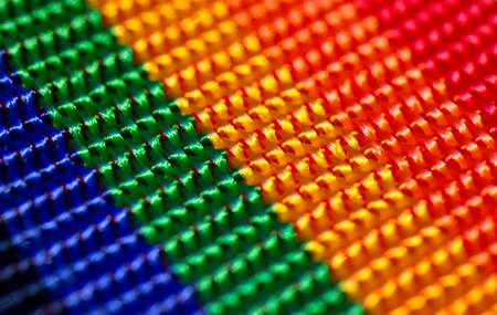 Background colors symbol of peace, blue, green, yellow, orange and redの写真素材