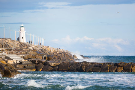 Landscape of the Ligurian coast in the city of Porto Maurizio in Imperia
