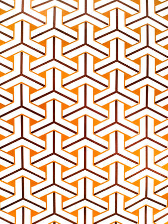 geometric pattern in the shape of a cross and 3D cubesの写真素材