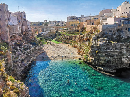coast of Puglia beach of Polignano a Mare